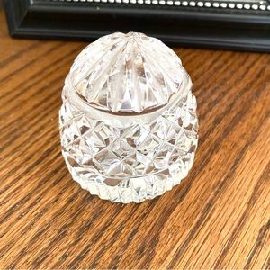 Cut crystal paperweight faceted prism look solid and heavy